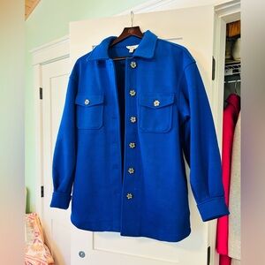 New Cobalt Blue Shacket Jacket Small